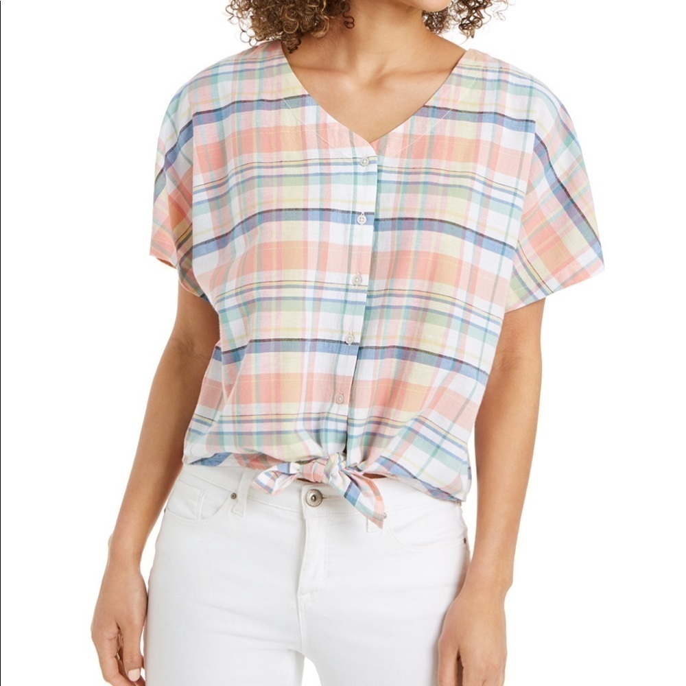 Style & Co
Petite Tie-Front Blouse Size PS